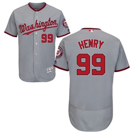 Nationals #99 Cole Henry Grey Flexbase Authentic Collection Stitched MLB Jersey