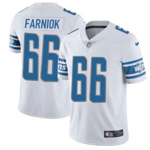 elite Lions #66 Matt Farniok White Men's Stitched NFL Vapor Untouchable Limited Jersey