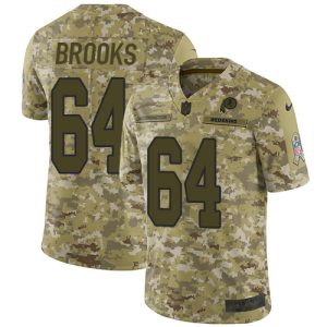 Commanders #64 Mason Brooks Camo Youth Stitched NFL Limited 2018 Salute To Service Jersey