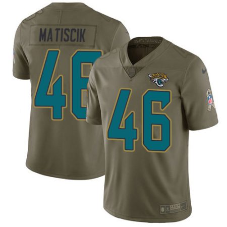 wholesale Jaguars #46 Ross Matiscik Olive Youth Stitched NFL Limited 2017 Salute to Service Jersey