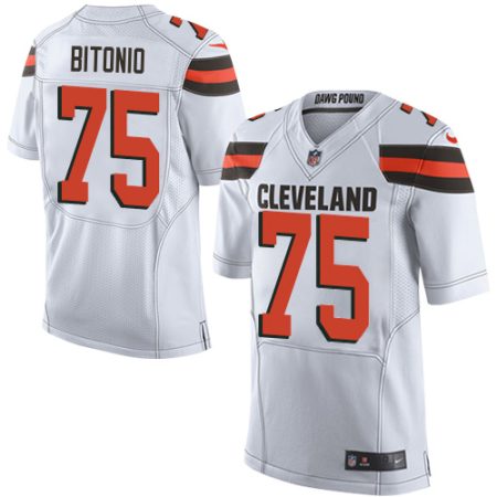 browns #75 joel bitonio white men's stitched nfl new elite wholesale jersey