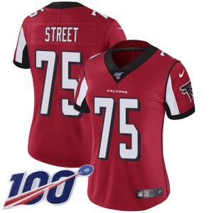 falcons #75 kentavius street red team color stitched women's nfl 100th season vapor untouchable limited cheap jersey