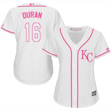 Red Sox #16 Jarren Duran White/Pink Fashion Women's Stitched MLB Jersey