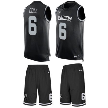 Raiders #6 AJ Cole Black Team Color Men's Stitched NFL Limited Tank Top Suit Jersey