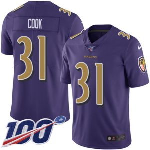 elite Ravens #31 Dalvin Cook Purple Men's Stitched NFL Limited Rush 100th Season Jersey