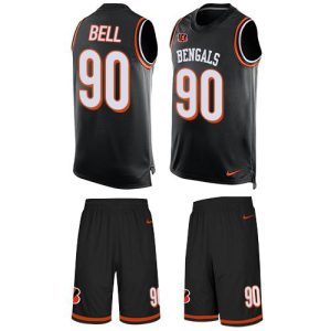 bengals #90 travis bell black team color men's stitched nfl limited tank top suit cheap jersey