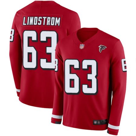 falcons #63 chris lindstrom red team color men's stitched nfl limited therma long sleeve cheap jersey