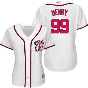 Nationals #99 Cole Henry White Women's Home Cool Base Stitched MLB Jersey