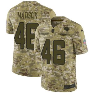 Jaguars #46 Ross Matiscik Camo Men's Stitched NFL Limited 2018 Salute To Service Jersey