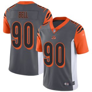 elite Bengals #90 Travis Bell Silver Youth Stitched NFL Limited Inverted Legend Jersey