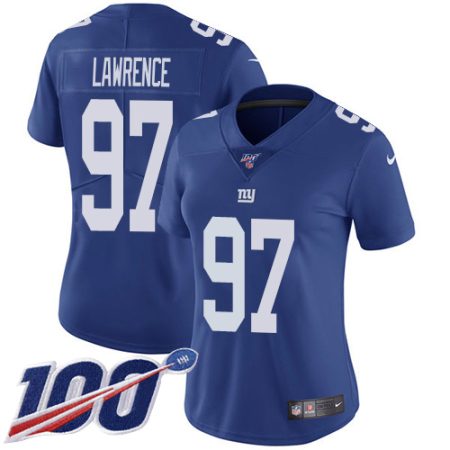 wholesale Giants #97 Dexter Lawrence Royal Blue Team Color Women's Stitched NFL 100th Season Vapor Untouchable Limited Jersey