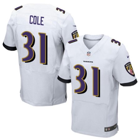 Ravens #31 Dalvin Cook White Men's Stitched NFL New Elite Jersey