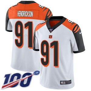 Bengals #91 Trey Hendrickson White Men's Stitched NFL 100th Season Vapor Untouchable Limited Jersey