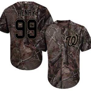 elite Nationals #99 Cole Henry Camo Realtree Collection Cool Base Stitched Youth MLB Jersey