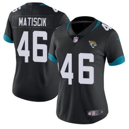 cheap Jaguars #46 Ross Matiscik Black Team Color Women's Stitched NFL Vapor Untouchable Limited Jersey