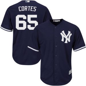 elite Yankees #65 Nestor Cortes Navy blue Cool Base Stitched Youth MLB Jersey