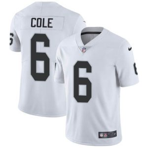 Raiders #6 AJ Cole White Men's Stitched NFL Vapor Untouchable Limited Jersey