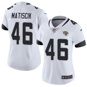 Jaguars #46 Ross Matiscik White Women's Stitched NFL Vapor Untouchable Limited Jersey