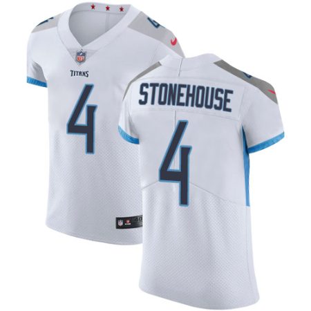 Titans #4 Ryan Stonehouse White Men's Stitched NFL Vapor Untouchable Elite Jersey