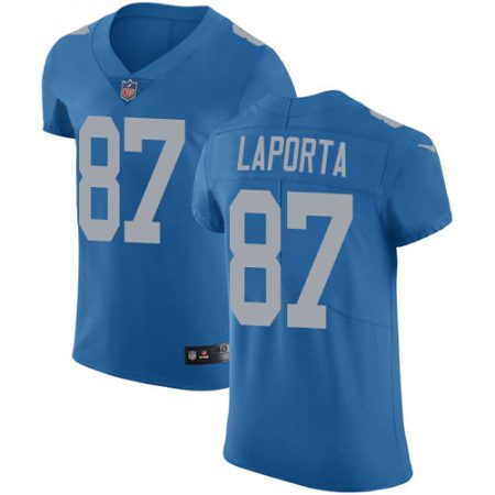 lions #87 sam laporta blue throwback men's stitched nfl vapor untouchable elite wholesale jersey