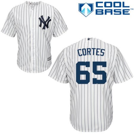 yankees #65 nestor cortes white cool base stitched youth mlb wholesale jersey