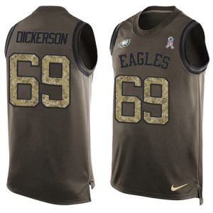 eagles #69 landon dickerson green men's stitched nfl limited salute to service tank top wholesale jersey