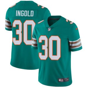 cheap Dolphins #30 Alec Ingold Aqua Green Alternate Youth Stitched NFL Vapor Untouchable Limited Jersey