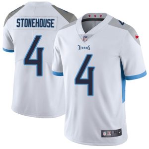 elite Titans #4 Ryan Stonehouse White Men's Stitched NFL Vapor Untouchable Limited Jersey