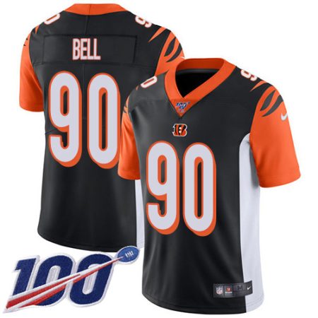 Bengals #90 Travis Bell Black Team Color Men's Stitched NFL 100th Season Vapor Untouchable Limited Jersey