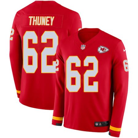 chiefs #62 joe thuney red team color men's stitched nfl limited therma long sleeve wholesale jersey