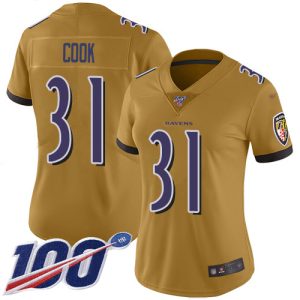 ravens #31 dalvin cook gold women's stitched nfl limited inverted legend 100th season cheap jersey