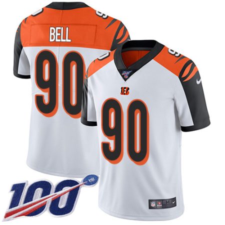 Bengals #90 Travis Bell White Youth Stitched NFL 100th Season Vapor Untouchable Limited Jersey