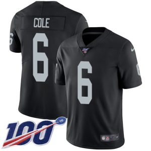 raiders #6 aj cole black team color men's stitched nfl 100th season vapor untouchable limited cheap jersey