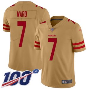 49ers #7 charvarius ward gold youth stitched nfl limited inverted legend wholesale jersey