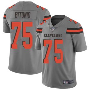 elite Browns #75 Joel Bitonio Gray Men's Stitched NFL Limited Inverted Legend Jersey