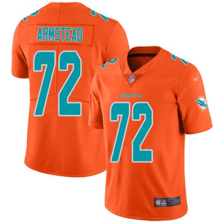 Dolphins #72 Terron Armstead Orange Men's Stitched NFL Limited Inverted Legend Jersey