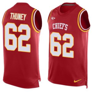 cheap Chiefs #62 Joe Thuney Red Team Color Men's Stitched NFL Limited Tank Top Jersey