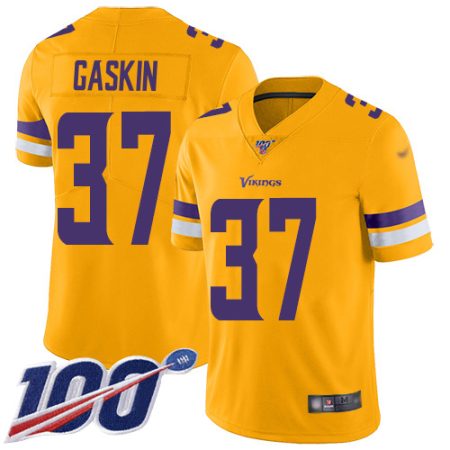 wholesale Vikings #37 Myles Gaskin Gold Men's Stitched NFL Limited Inverted Legend 100th Season Jersey