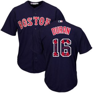 Red Sox #16 Jarren Duran Navy Blue Team Logo Fashion Stitched MLB Jersey