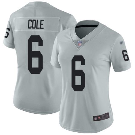 raiders #6 aj cole silver women's stitched nfl limited inverted legend cheap jersey