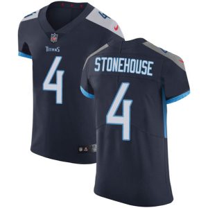 Titans #4 Ryan Stonehouse Navy Blue Team Color Men's Stitched NFL Vapor Untouchable Elite Jersey