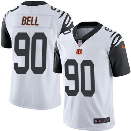 cheap Bengals #90 Travis Bell White Youth Stitched NFL Limited Rush Jersey