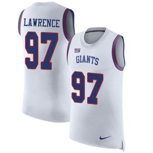 elite Giants #97 Dexter Lawrence White Men's Stitched NFL Limited Rush Tank Top Jersey