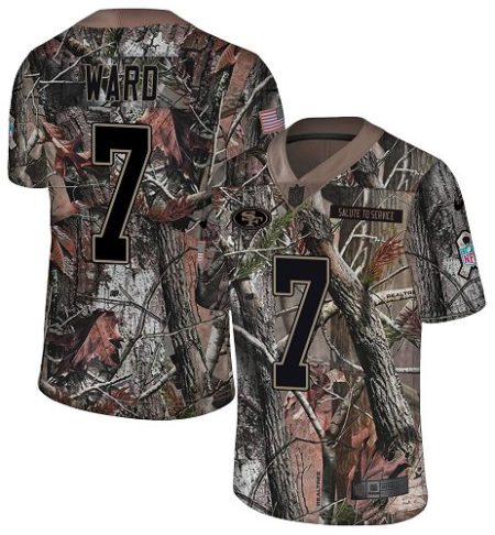 cheap 49ers #7 Charvarius Ward Camo Youth Stitched NFL Limited Rush Realtree Jersey