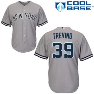 Yankees #39 Jose Trevino Grey Cool Base Stitched Youth MLB Jersey