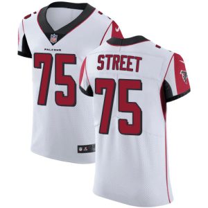 cheap Falcons #75 Kentavius Street White Men's Stitched NFL New Elite Jersey