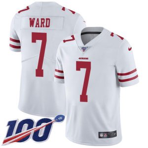 49ers #7 Charvarius Ward White Youth Stitched NFL 100th Season Vapor Limited Jersey