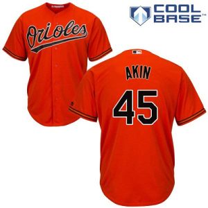 elite Orioles #45 Keegan Akin Orange Cool Base Stitched Youth MLB Jersey