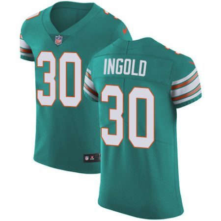 elite Dolphins #30 Alec Ingold Aqua Green Alternate Men's Stitched NFL New Elite Jersey