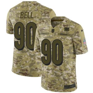 bengals #90 travis bell camo men's stitched nfl limited 2018 salute to service cheap jersey